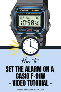 Cómo configurar la alarma en un Casio F-91W reloj