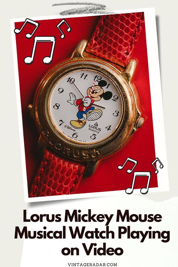 Lorus Mickey Mouse Musical Watch Playing on Video