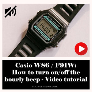 Comment activer / désactiver le bip horaire - Casio W86 / F91W