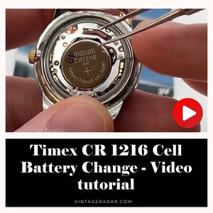 Timex CR 1216 Cell Battery Change - Video -Tutorial