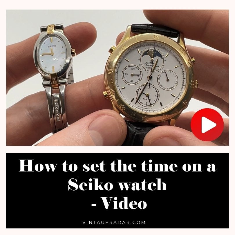 How to set the time on a Seiko watch - Video tutorial