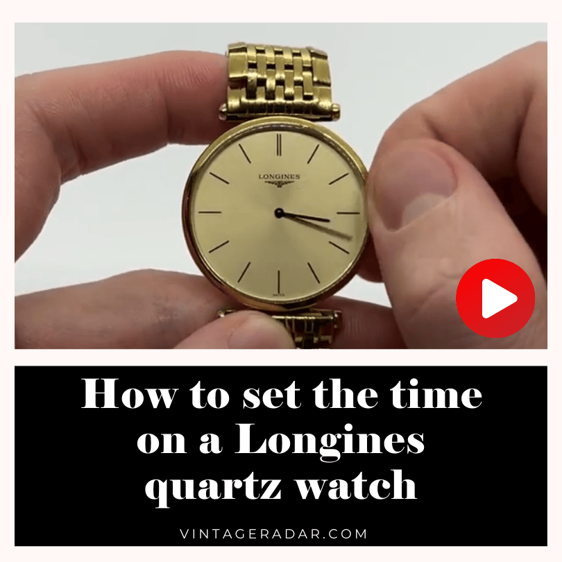 How to set the time on a Longines quartz watch