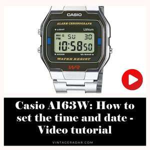Casio A163W: How to set the time and date