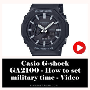 CASIO G-Shock: How to set 24h military time vs. 12h