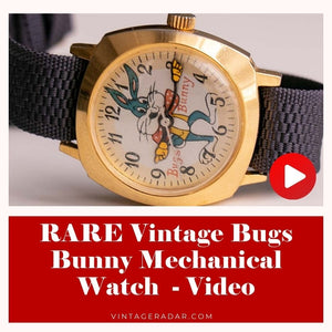 Vintage ultra rare Bugs Bunny Mécanique montre - Vidéo