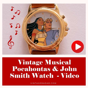 Vintage Pocahontas y John Smith Musical reloj