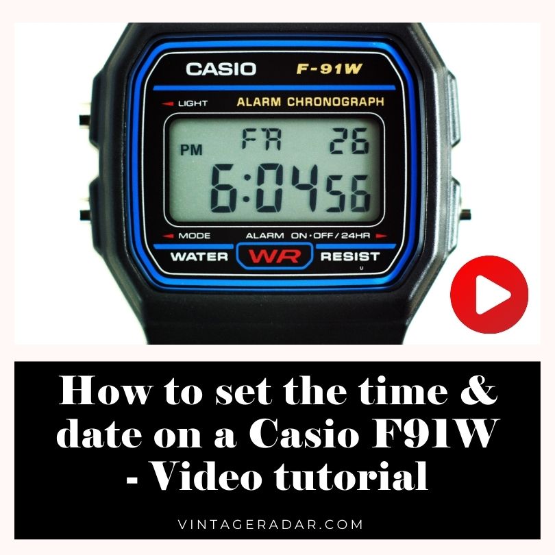 كيفية ضبط الوقت والتاريخ على Casio F91W