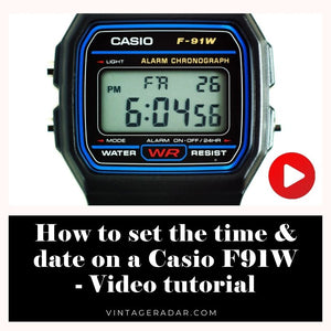 So setzen Sie die Uhrzeit und das Datum auf a Casio F91W