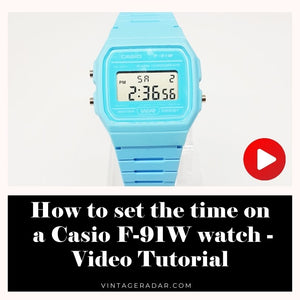 How to set the time best sale on a casio f 91w watch