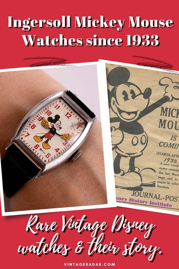 Ingersoll Mickey Mouse Orologi dal 1933: Vintage raro Disney Orologi