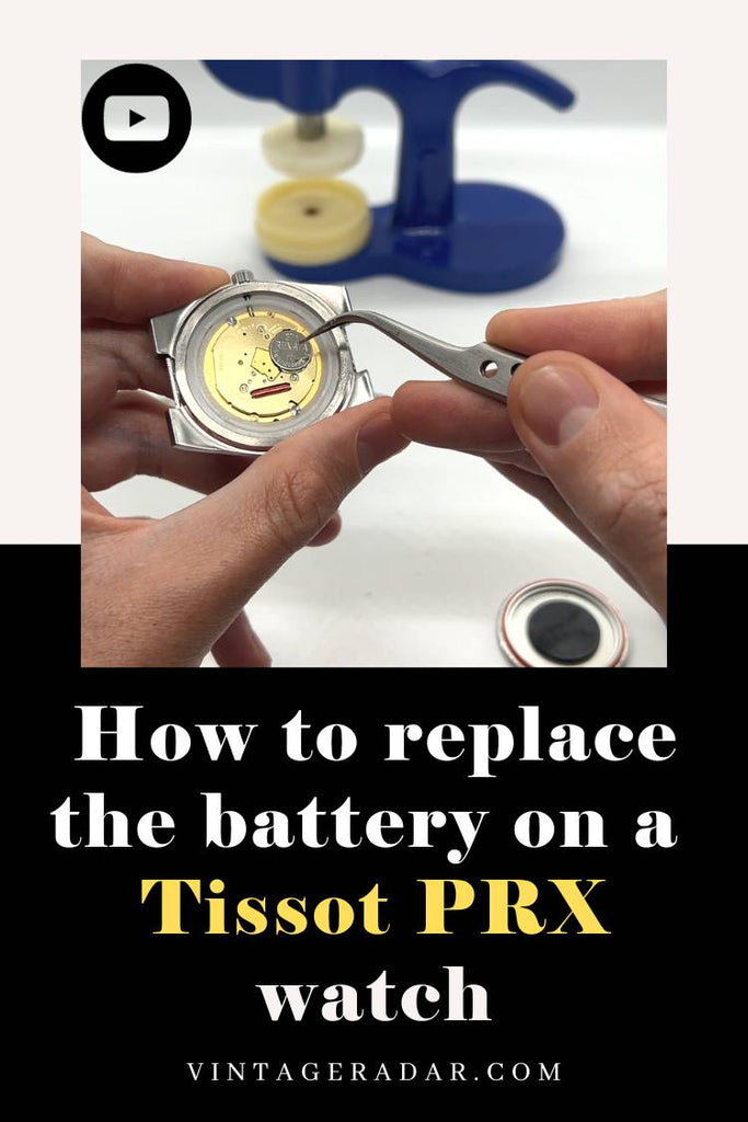 كيفية استبدال بطارية الساعة على Tissot بي آر إكس
