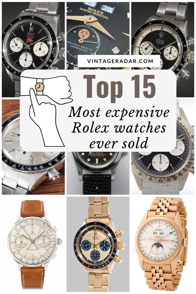 Los 15 mejores relojes Rolex más caros en el mundo jamás vendido