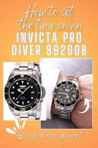 How to set the time on the Invicta 8926OB Pro Diver automatic watch