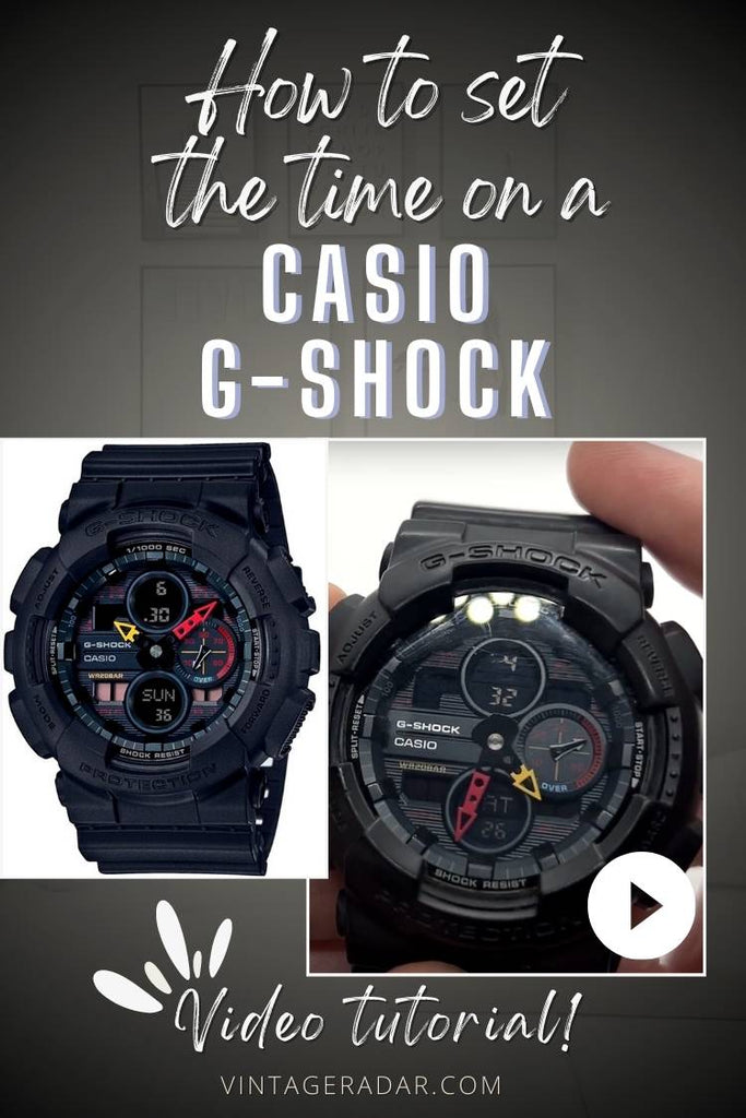 How to set the time on a Casio G-shock watch