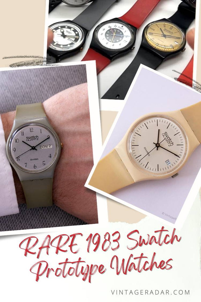 Raro 1983 Swatch Prototipo relojes Presentación de video
