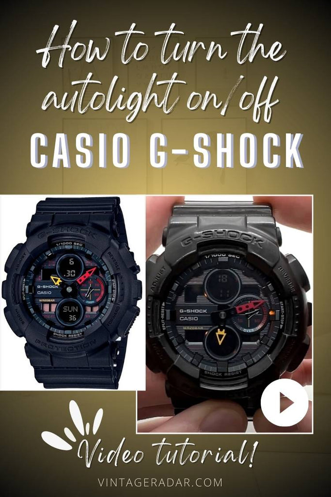How to turn on/off the auto-light on a Casio G-shock