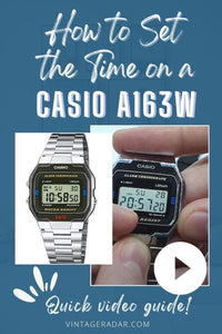 How to Set the Time on a Casio A163WA Watch - Video Guide