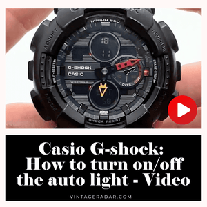 Casio G-shock: How to turn on/off the auto light - Video