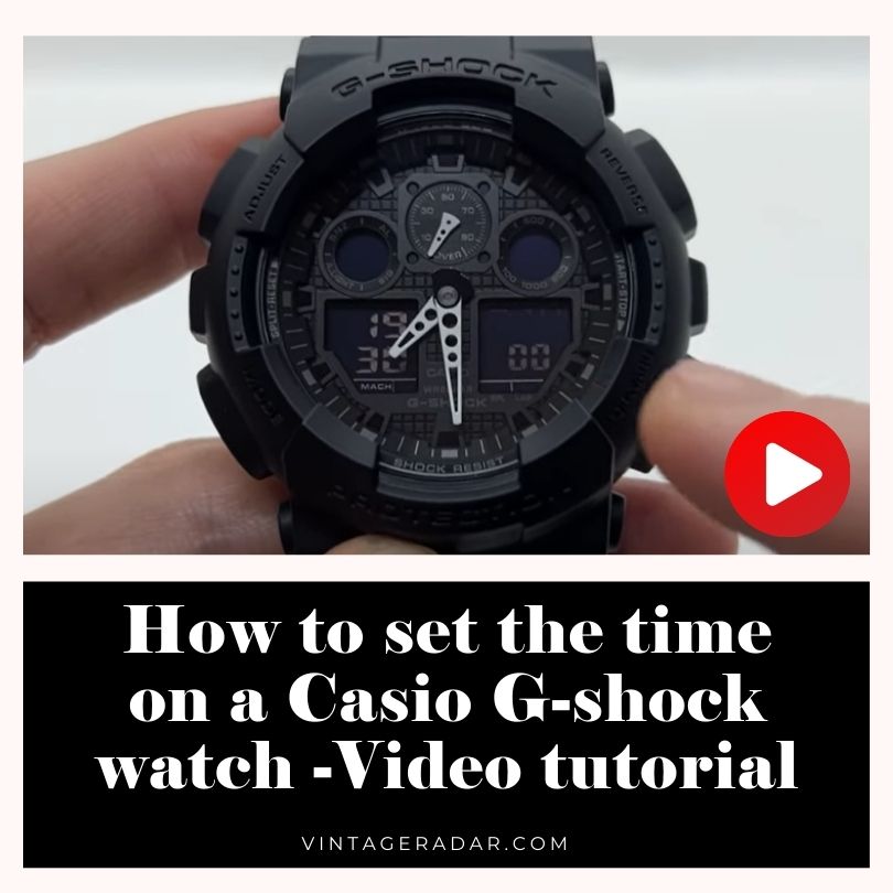 Shock Tutorial Set Time How to set the time on a Casio G-Shock watch - Video – Vintage Radar