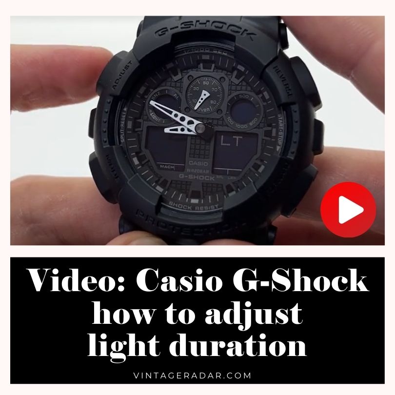 Casio G-shock: How to adjust light duration