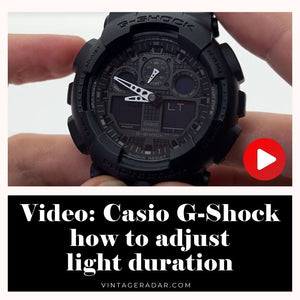 Casio G-shock: How to adjust light duration