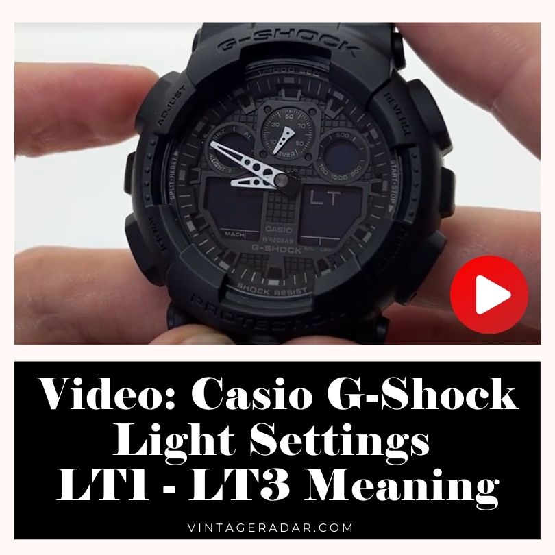 Video: Casio G-Shock Light Settings - LT1 LT3 Meaning