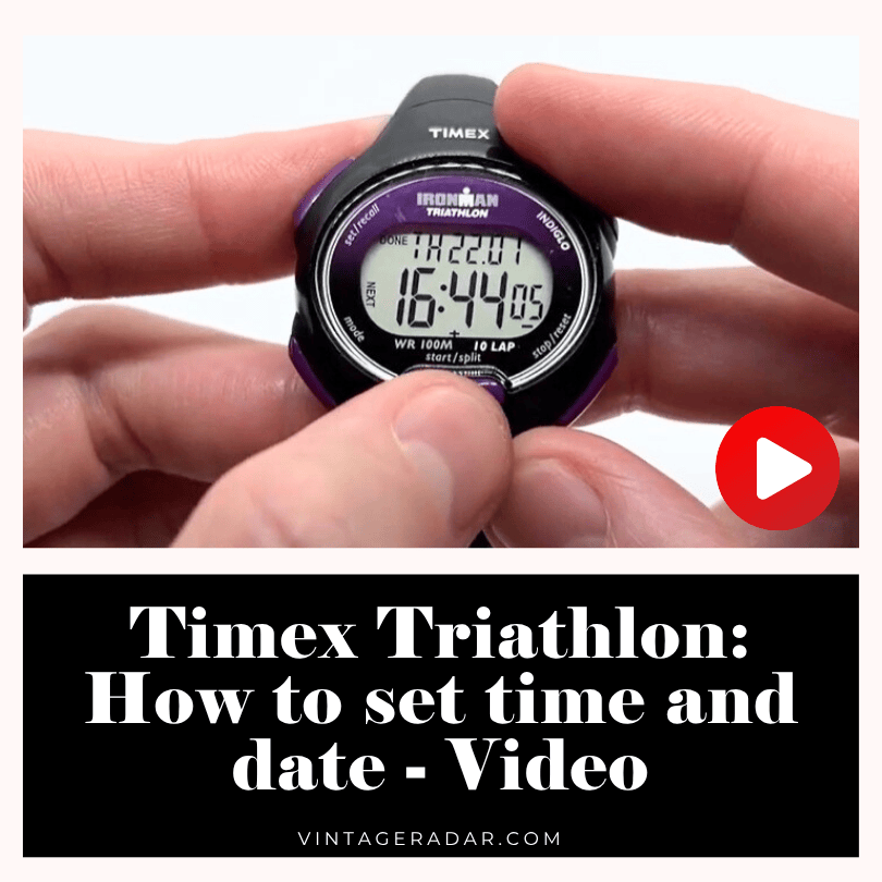 How to set time & date on a Timex Ironman Triathlon digital watch ...