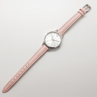 Valletta Minimalist Silver-Tone Watch for Women with Rhinestones