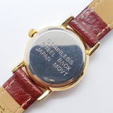 Gold-Tone Israel Flag Dial and Hour Markers Watch for Women