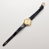 Small Gold-Tone Time Quartz Watch for Women with Roman Numerals