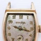 1950 Bulova L0 Gold Art Deco Watch for Parts & Repair - NOT WORKING