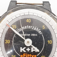 80S Fitty K + R Kilomètredzähler Poudomètre allemand montre pour les pièces et la réparation - ne fonctionne pas