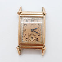 1947 Bulova 8AH 17 Jewels Art Deco Watch for Parts & Repair - لا تعمل