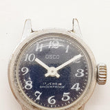 Blue Dial Osco 17 Jewels Tocoproof montre pour les pièces et la réparation - ne fonctionne pas
