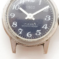 Dial Blue Osco 17 Jewels Shockproof Watch for Parts & Repair - لا تعمل