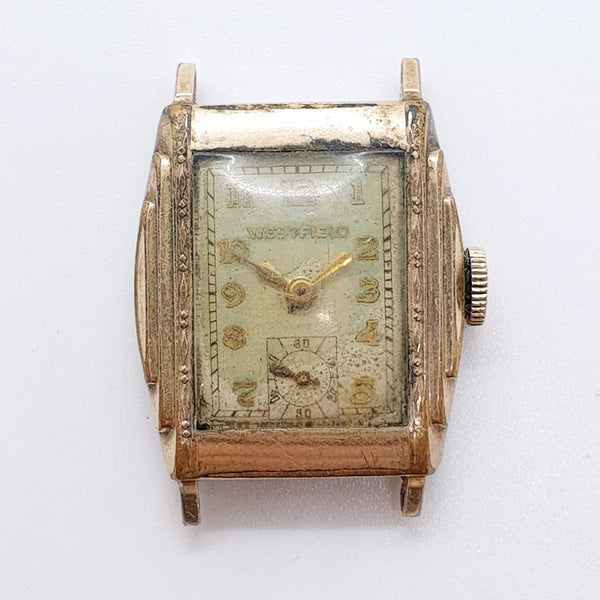1950er Jahre Bulova Westfield 10ZC Art Deco Uhr Für Teile & Reparaturen - nicht funktionieren