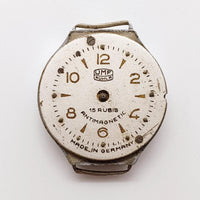 German UMF Ruhla 15 Rubis Antimagnetic Watch for Parts & Repair - NOT WORKING