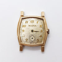 1947 Bulova 10BC 15 Jewels  Swiss Gold Plated Watch for Parts & Repair - NOT WORKING