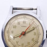 Arak Swiss hizo Sorag militar de la Segunda Guerra Mundial reloj Para piezas y reparación, no funciona