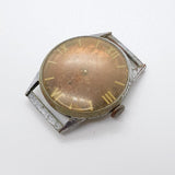 1960 antigua mecánica militar reloj Para piezas y reparación, no funciona