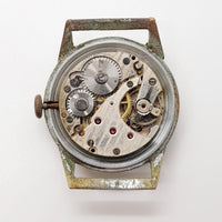 1960er Jahre alte militärische Mechanik Uhr Für Teile & Reparaturen - nicht funktionieren