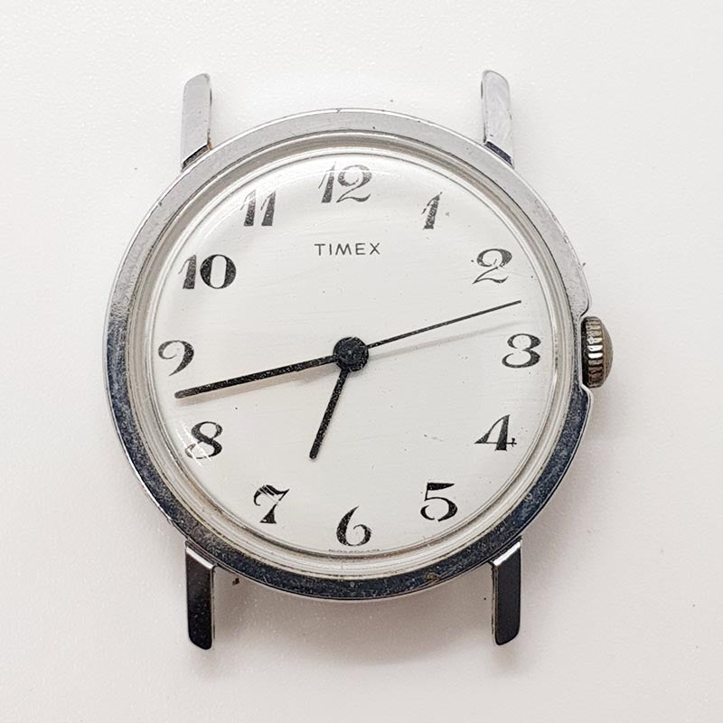 Timex T2N599 - Montre Timex Héritage acier, cadran noir XL et maille