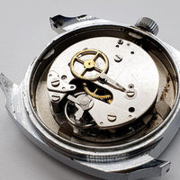 Cadran bleu Ruhla Mécanique allemande montre pour les pièces et la réparation - ne fonctionne pas