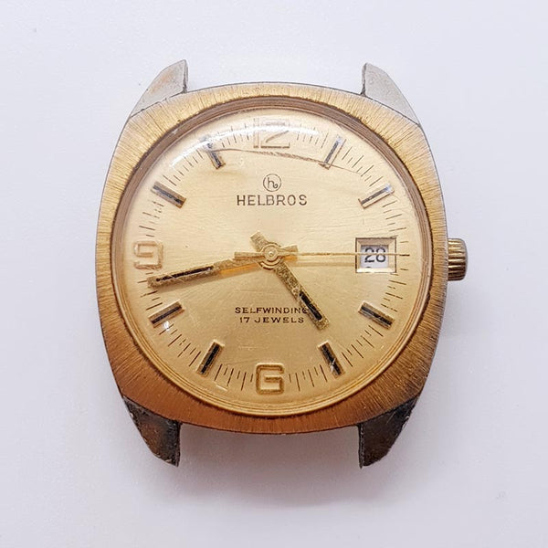 Helbros 52R Selfwinding 17 Jewels Cal 1238 Watch for Parts & Repair - NOT WORKING