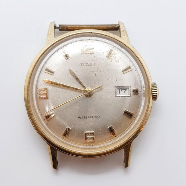 1968 Gold-Tone Timex Mechanical Watch for Parts & Repair - NOT WORKING
