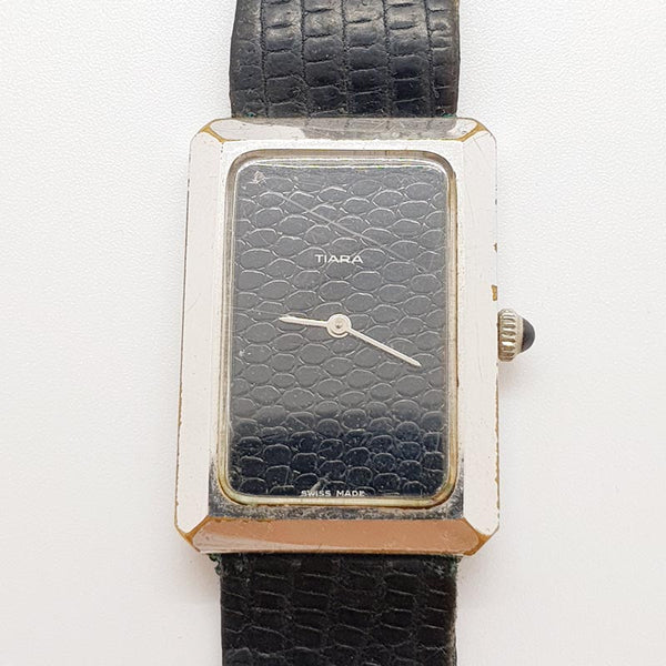 Tiara 17 Jewels Rectangular Swiss Watch for Parts & Repair - NOT WORKING
