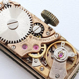 10k Gold chapado Andre Pailet Avalon 17 joyas suizas hechas reloj Para piezas y reparación, no funciona
