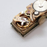 10k Gold chapado Andre Pailet Avalon 17 joyas suizas hechas reloj Para piezas y reparación, no funciona