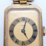 1973 Timex ساعة نسائية مستطيلة لقطع الغيار والإصلاح - لا تعمل