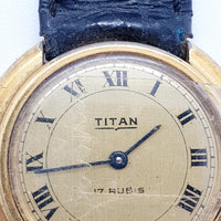 ساعة Titan 17 Rubis الميكانيكية الدائرية لقطع الغيار والإصلاح - لا تعمل